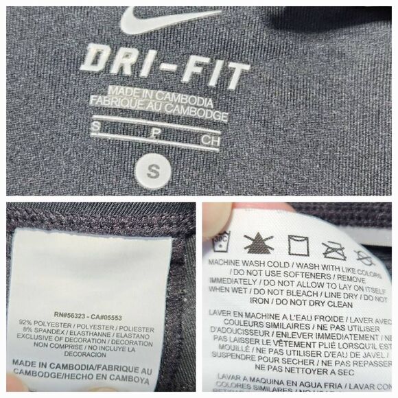 ☔️💜Nike Black Dri-Fit Capri Athletic Pants Small - Picture 11 of 12